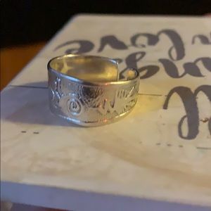 Sterling Silver (925) Band Cuff Rings Sz 8